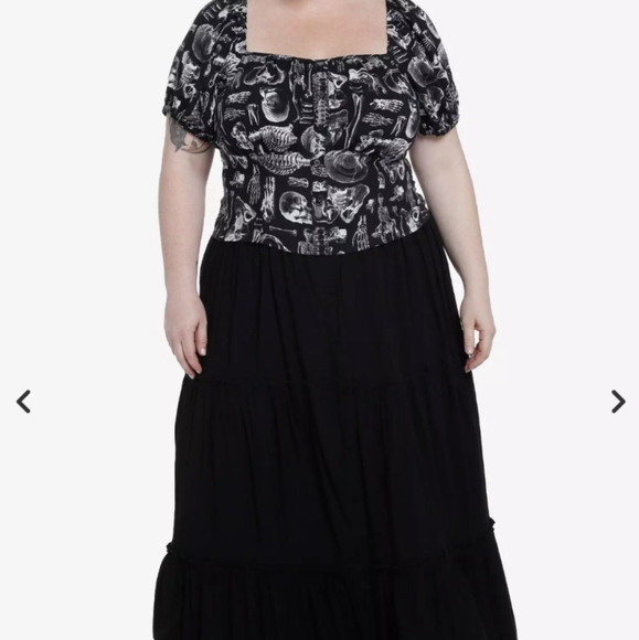 Hot Topic Social Collision Skeleton Bones Crop Top Plus Size 4 4X NEW - Picture 2 of 9
